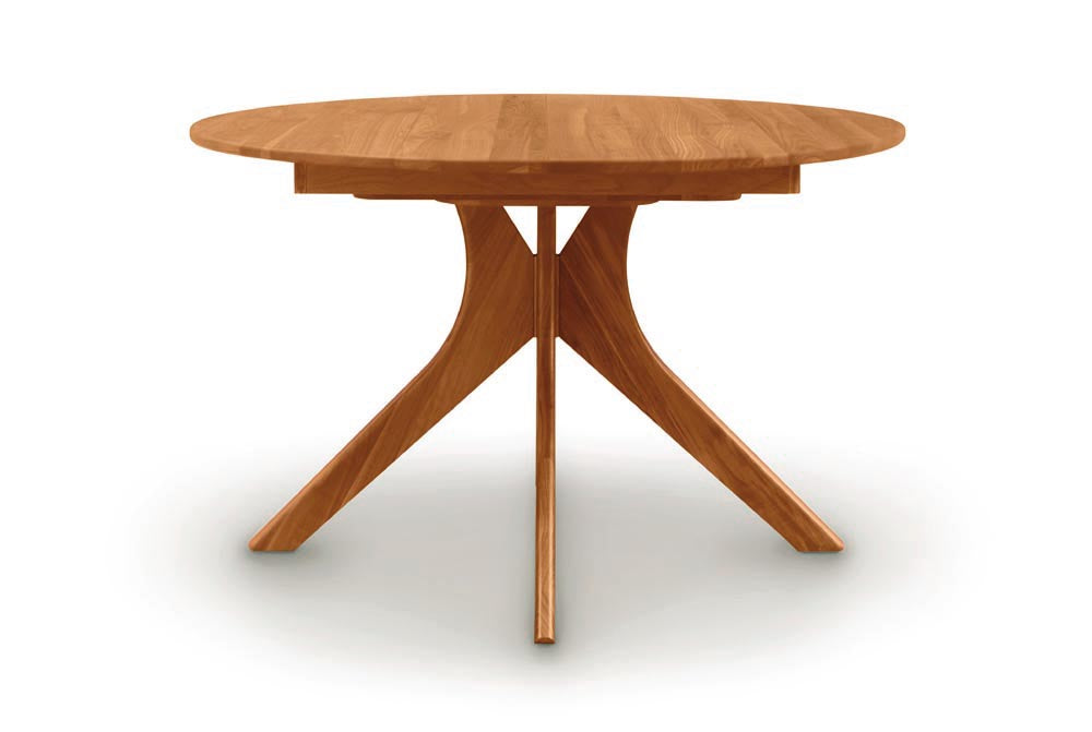 Audrey Round Extensions Table with Self Storing Leaf