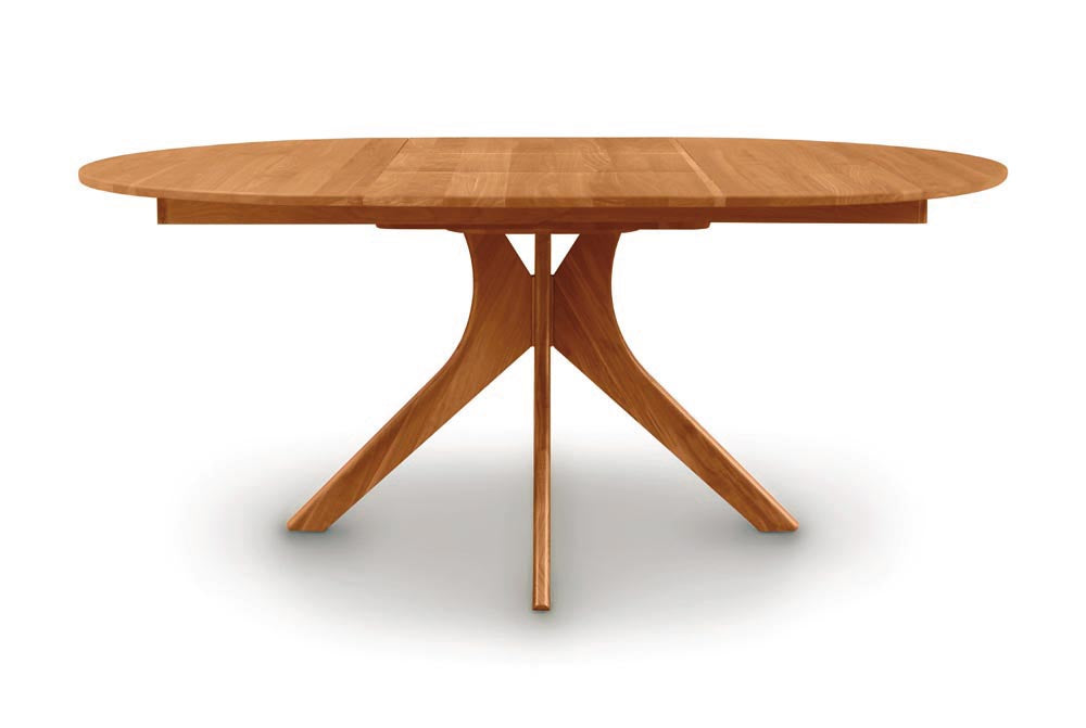 Audrey Round Extensions Table with Self Storing Leaf