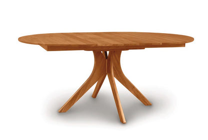 Audrey Round Extensions Table with Self Storing Leaf