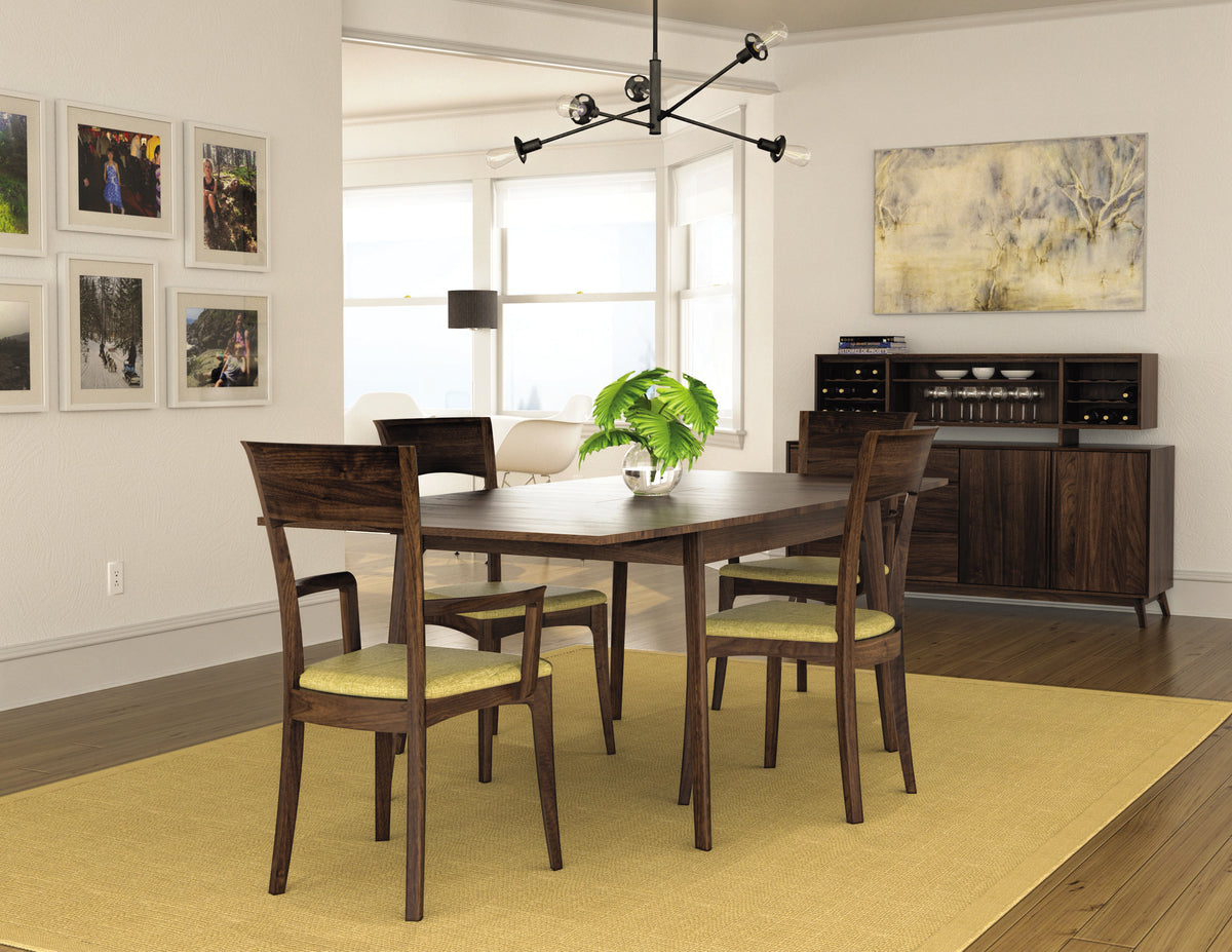 Catalina Four Leg Extension Table with Self Storing Leaf