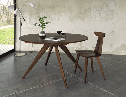 Catalina Round Extensions Table with Self Storing Leaf by Copeland Furniture