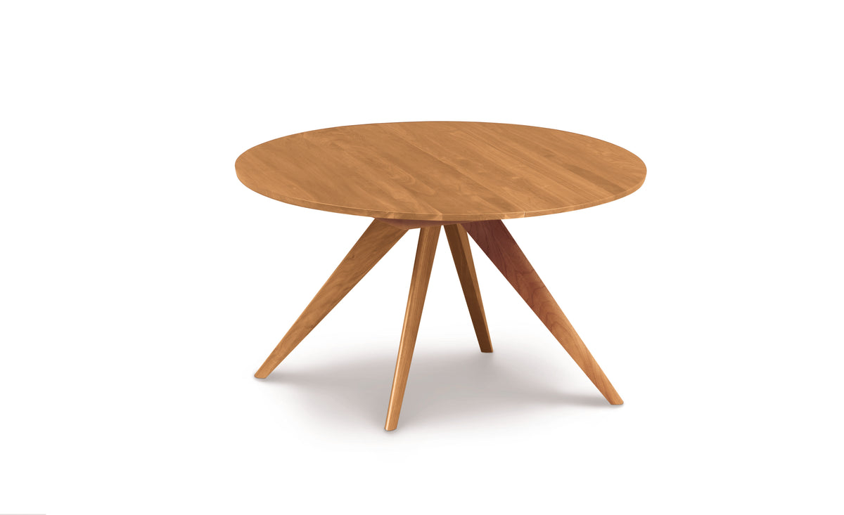 Catalina Round Extensions Table with Self Storing Leaf by Copeland Furniture
