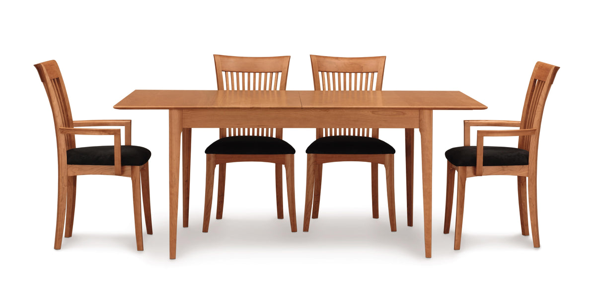 Sarah Four Leg Extension Table with Self Storing Leaf