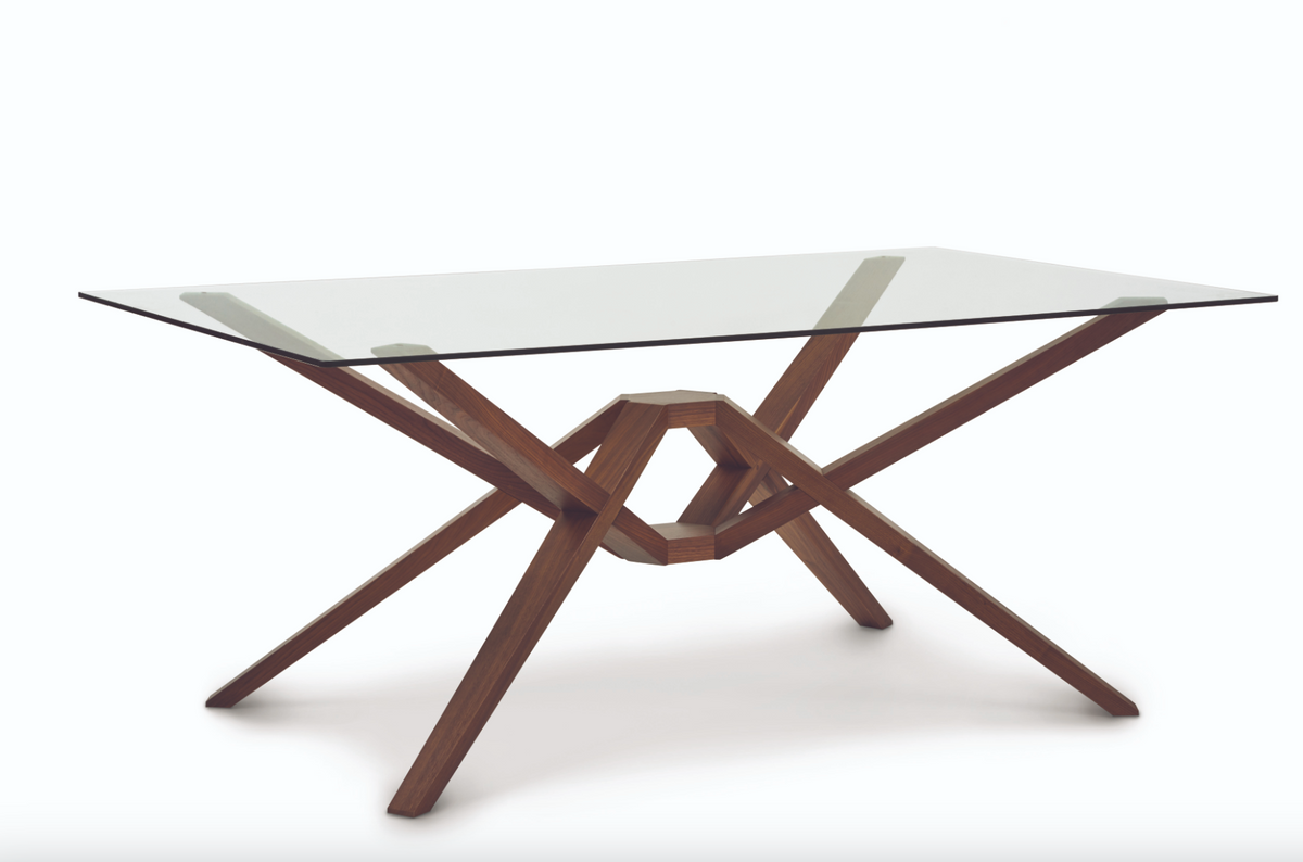 Exeter Rectangle Glass Top Table