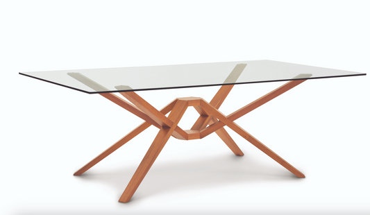 Exeter Rectangle Glass Top Table