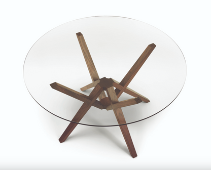 Exeter Round Glass Top Table by Copeland Furniture