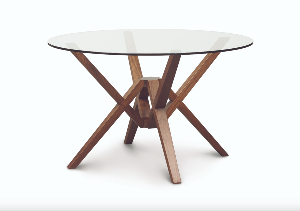 Exeter Round Glass Top Table by Copeland Furniture