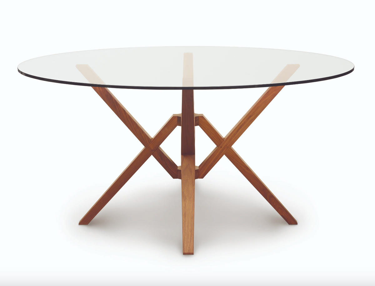 Exeter Round Glass Top Table by Copeland Furniture