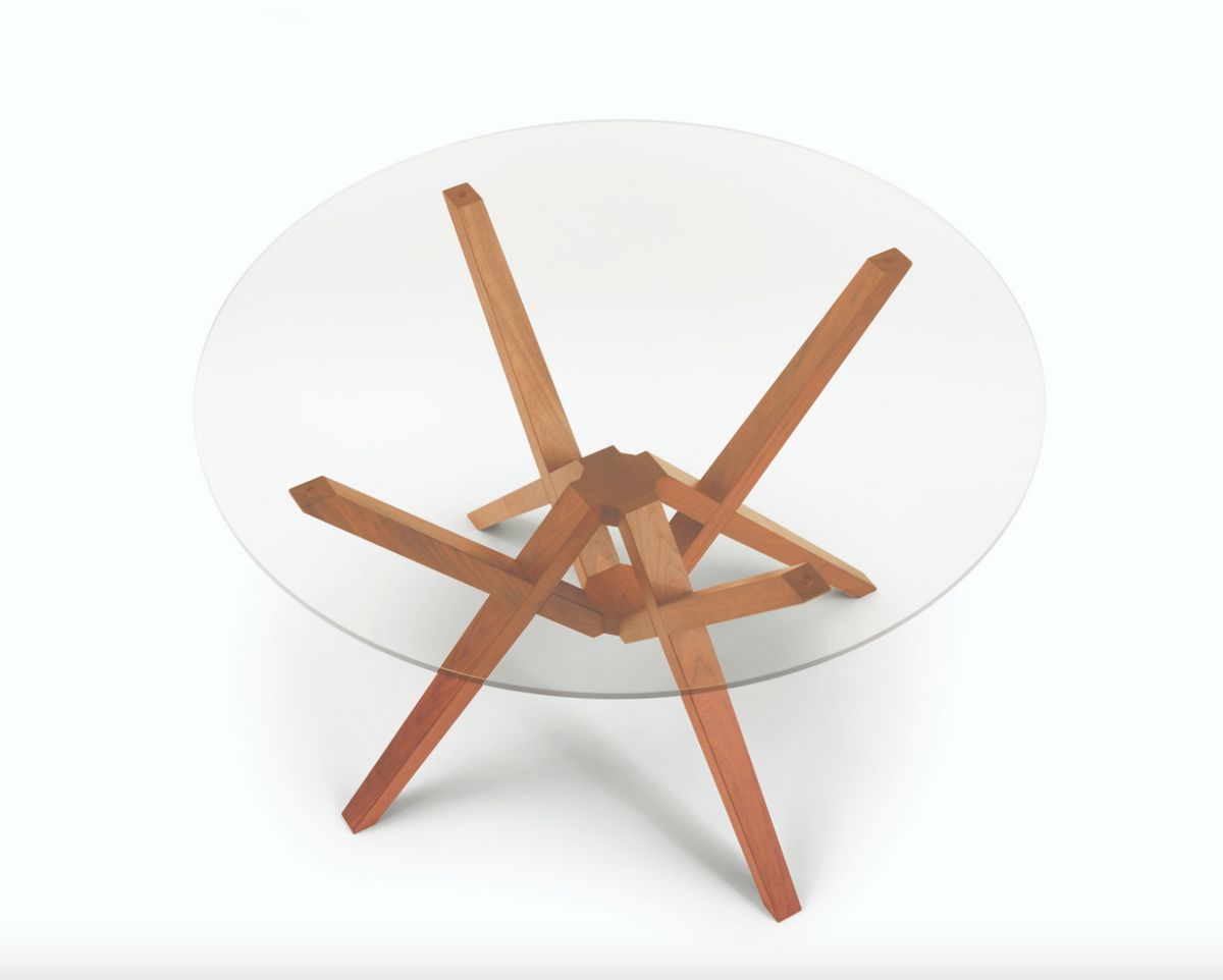 Exeter Round Glass Top Table by Copeland Furniture