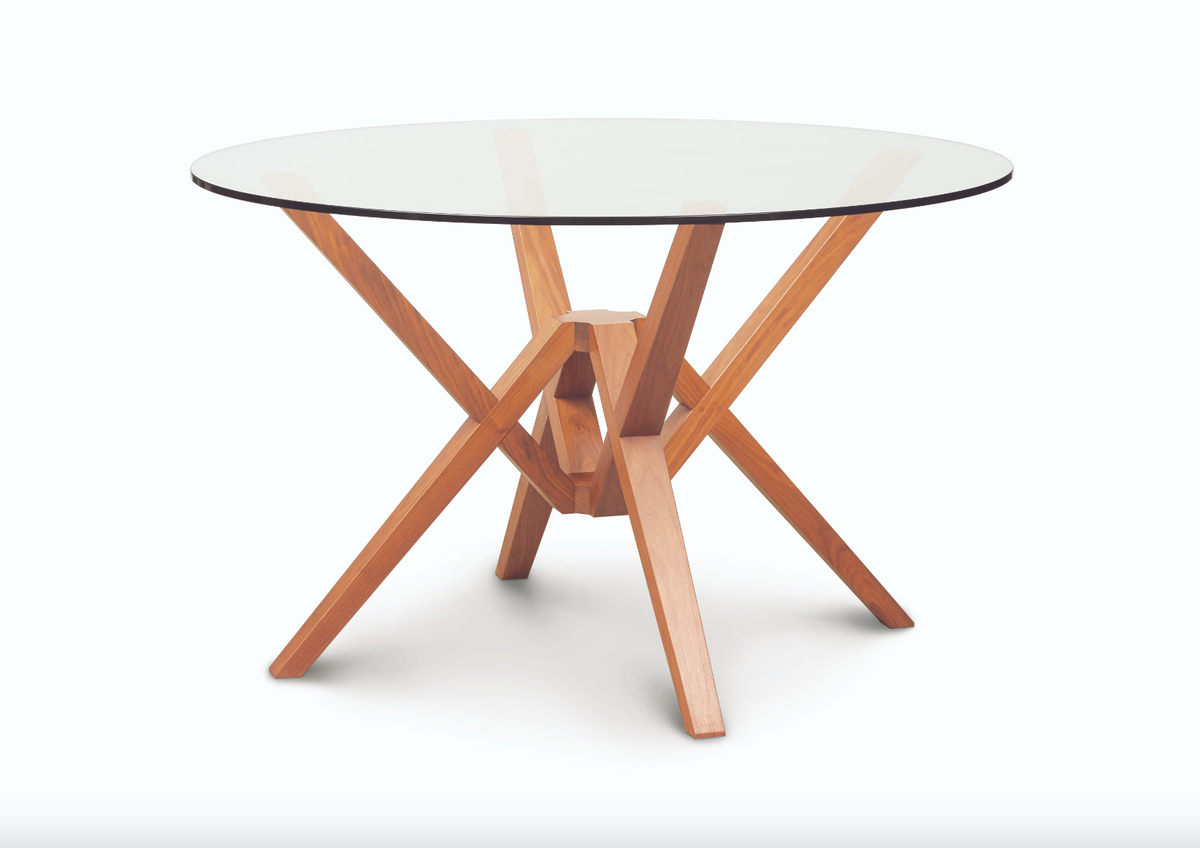Exeter Round Glass Top Table by Copeland Furniture