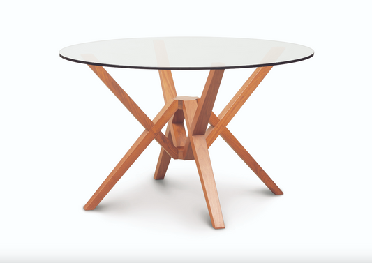Exeter Round Glass Top Table by Copeland Furniture