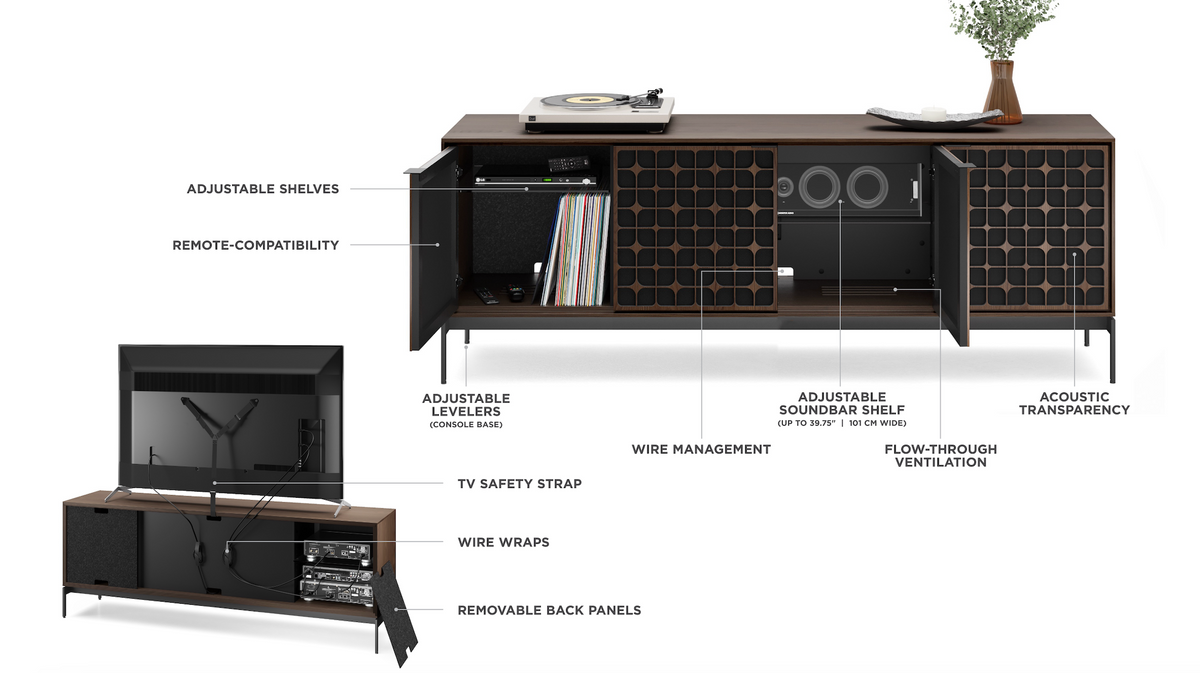 Elements Media & Storage Cabinet w/Console Base