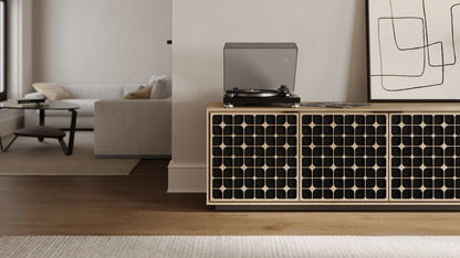 Elements Media & Storage Cabinet w/Rolling Plinth Base