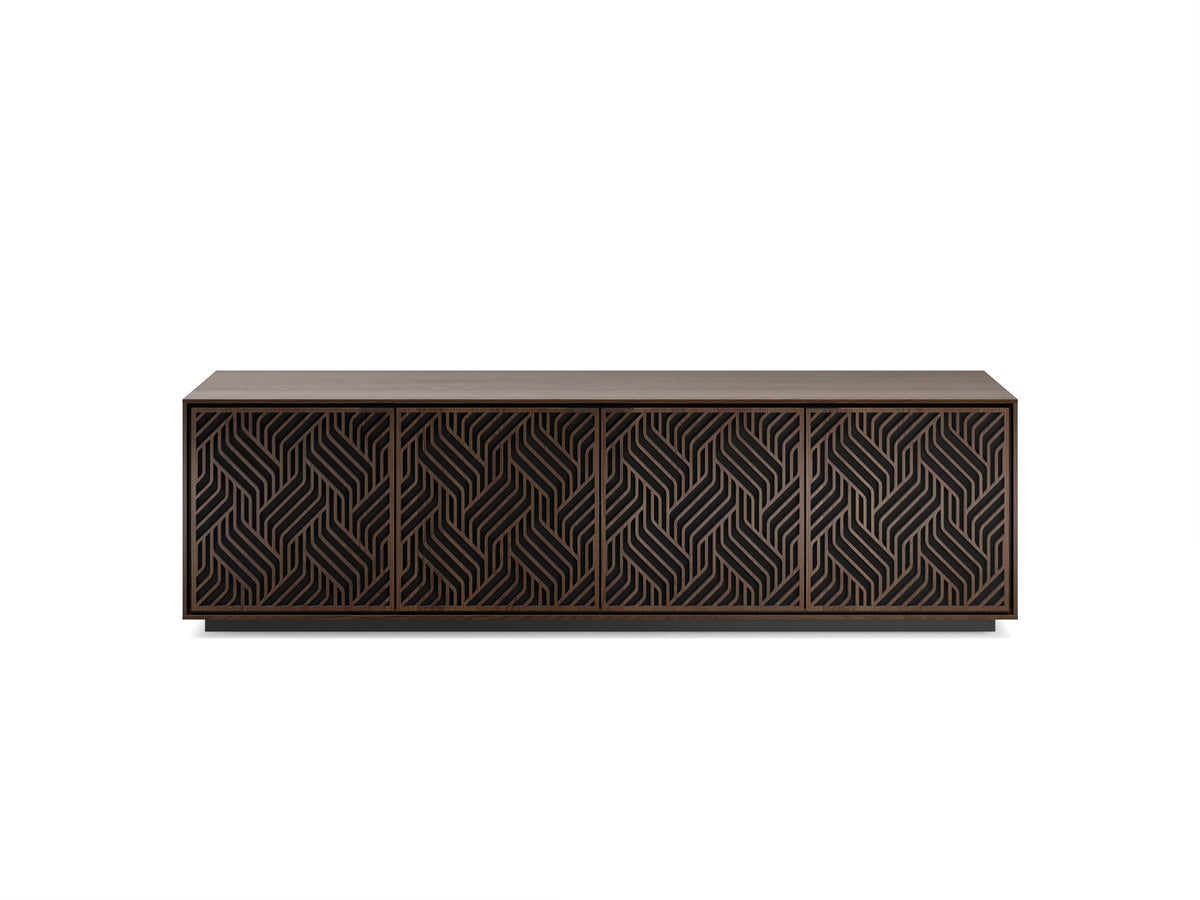 Elements Media & Storage Cabinet w/Rolling Plinth Base