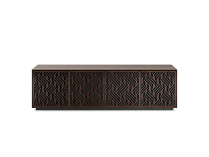 Elements Media & Storage Cabinet w/Rolling Plinth Base