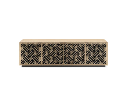 Elements Media & Storage Cabinet w/Rolling Plinth Base