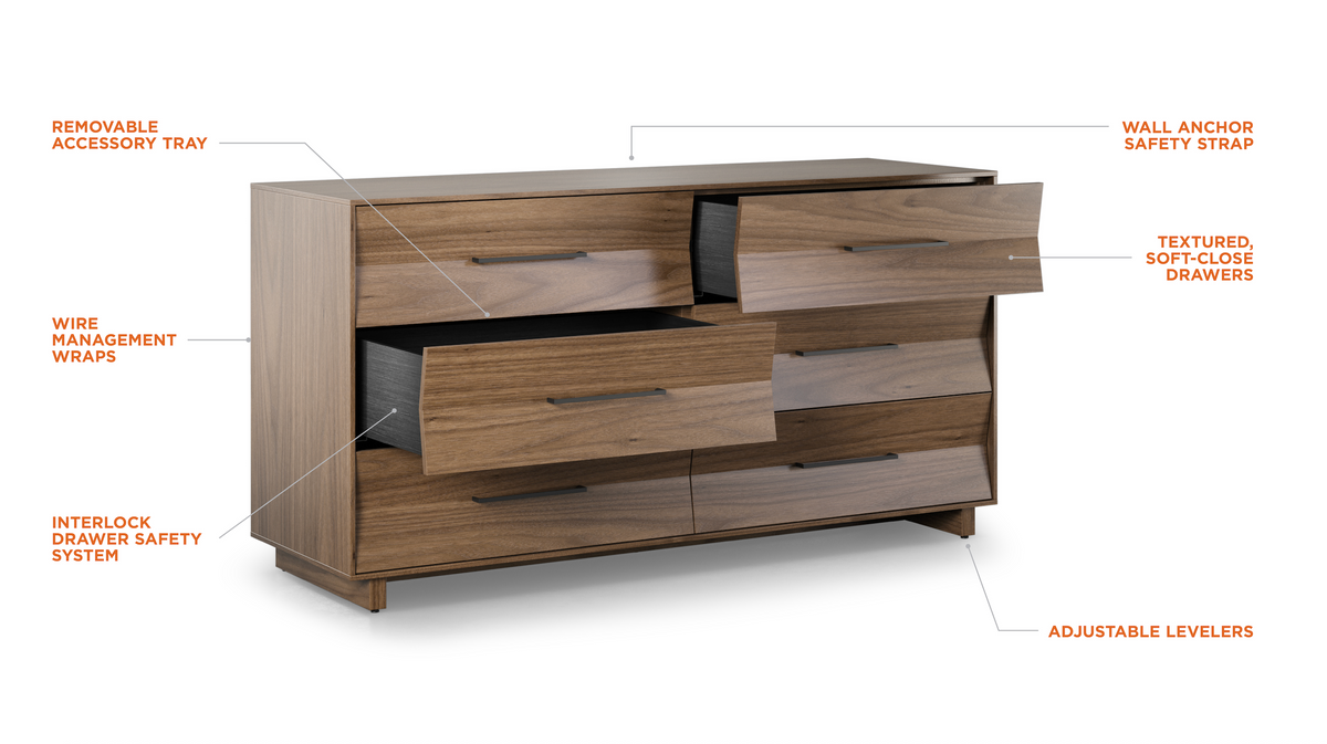 Kava 6 Drawer Dresser