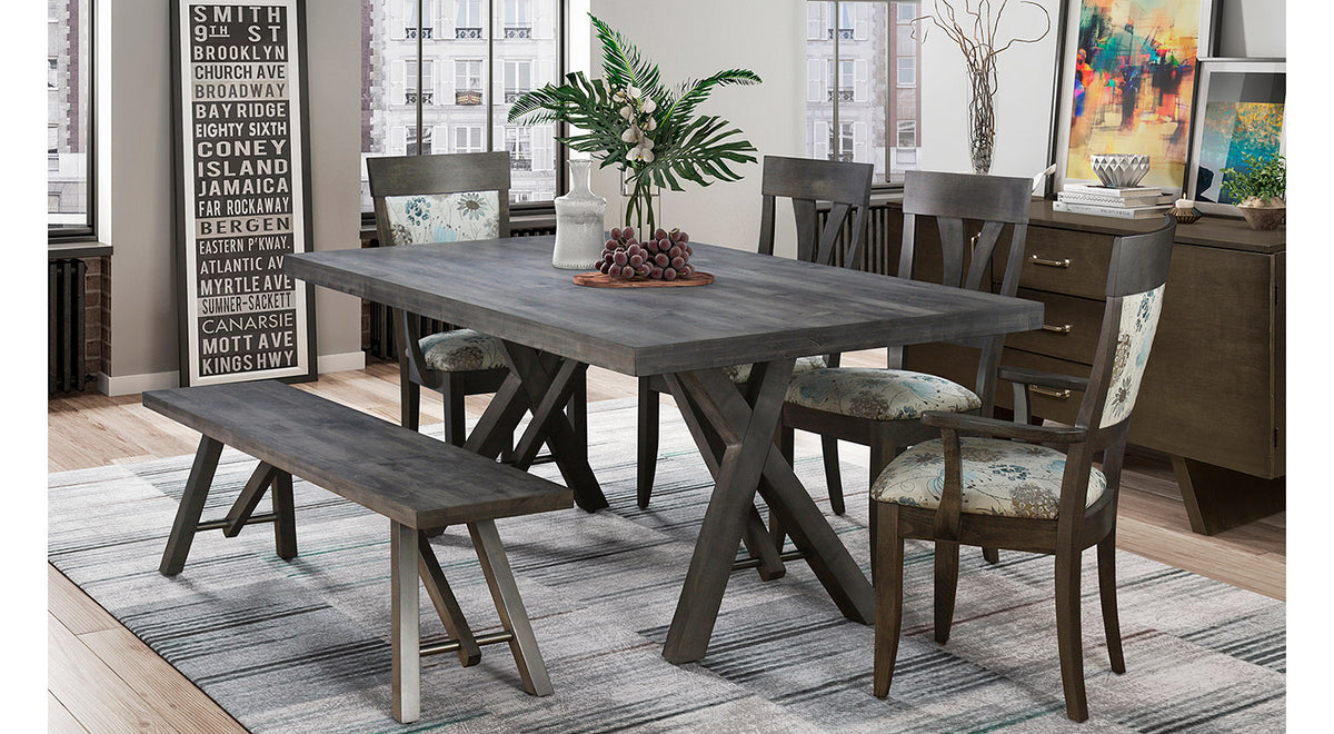Quincy Dining Table with Mondo Top