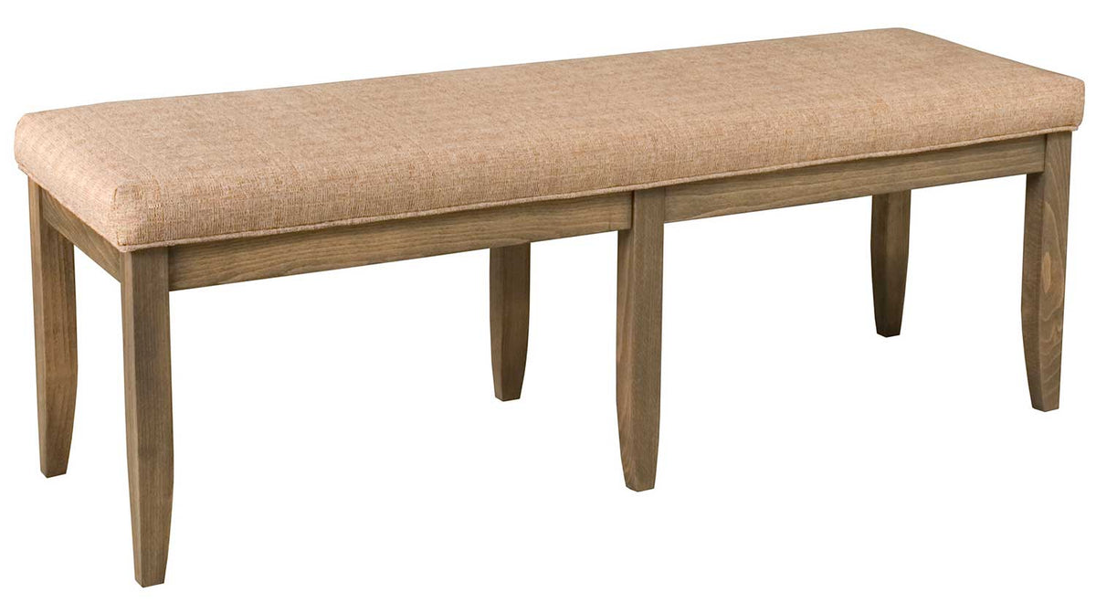 Saber Leg Upholstered Bench