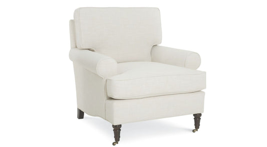 Vivian Chairs w/Sock Arm, Turned Leg & Casters