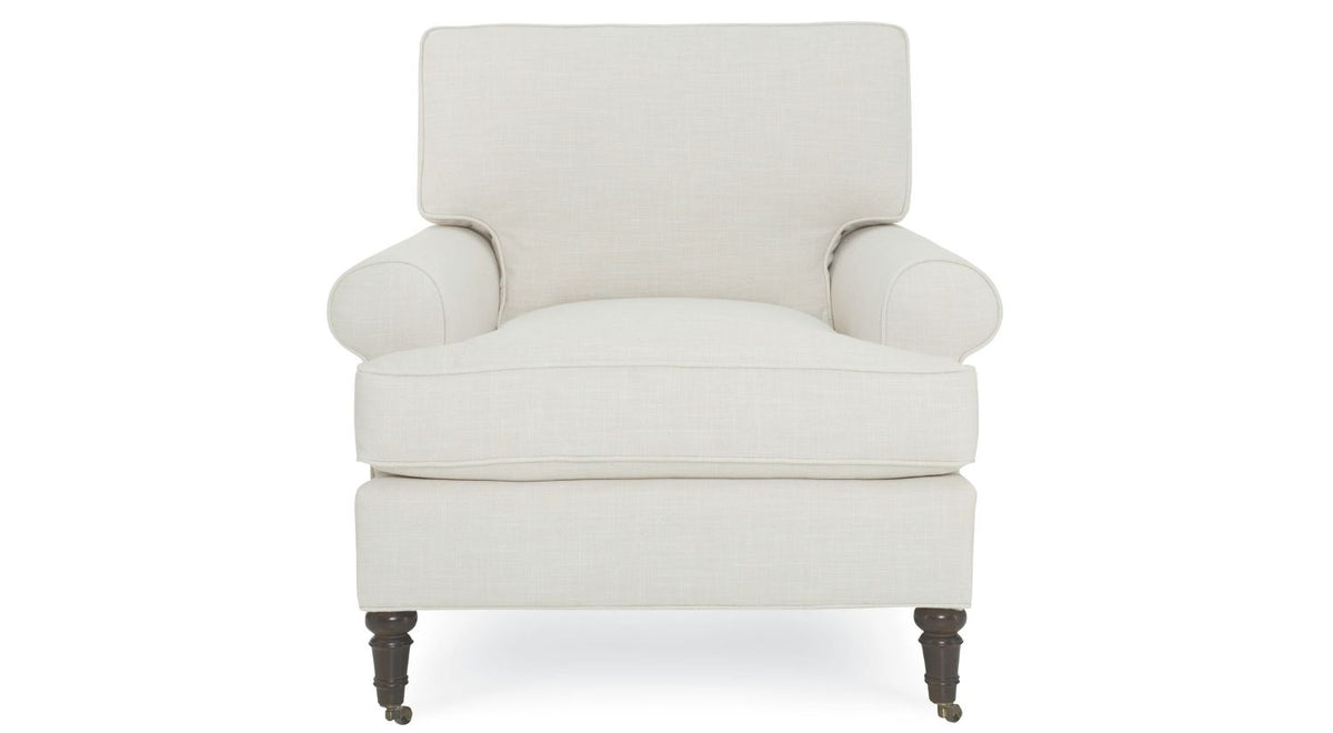 Vivian Chairs w/Sock Arm, Turned Leg & Casters