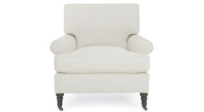 Vivian Chairs w/Sock Arm, Turned Leg & Casters